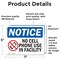 Signmission No Cell Phone Use In Facility Sign With Symbol, 7 in W x Rectangle, Vinyl Decal OS-2PACK-NS-D-57-L-14415 - alternate 2
